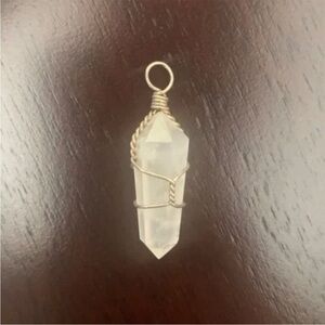 White Crystal Silver Necklace / Jewelry Pendant Charm